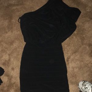 Black one shoulder dress